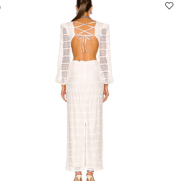 patBO Crochet Cut Out Maxi Dress white - Picture 3 of 6